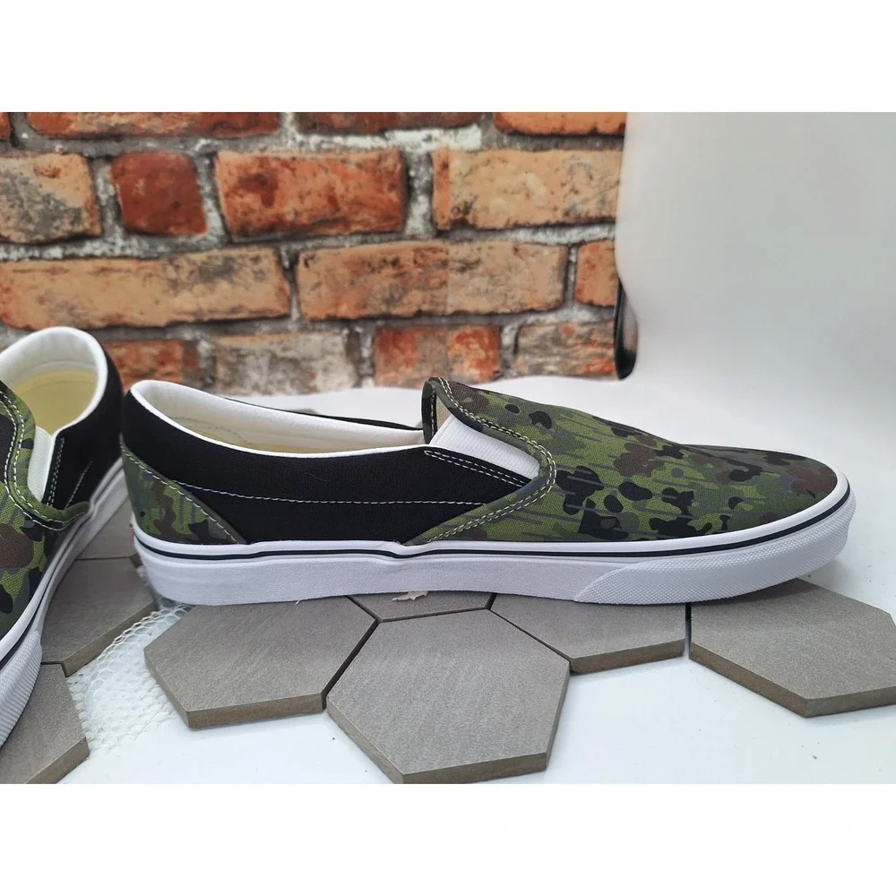 Men's Size 8 Rain Camo Green Brown VN0009Q7BGK Sneakers Skate New Rare‎
